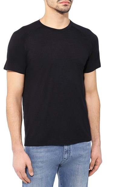 Шерстяная футболка ZEGNA темно-синего цвета по цене 29950 руб., арт. V8390/ZZT653, фото 3 Шерстяная футболка ZEGNA, арт. V8390/ZZT653, фото 3