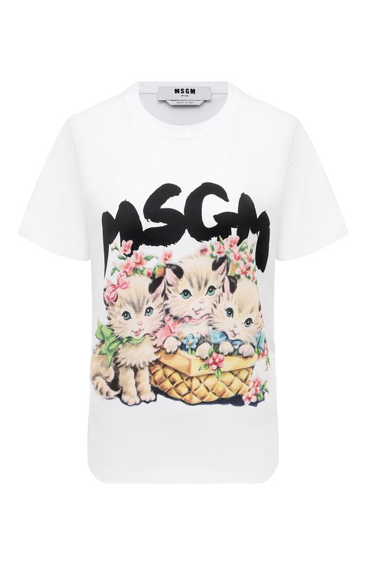 

Хлопковая футболка MSGM, Белый
