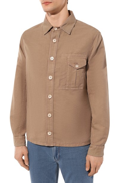 Куртка-рубашка изо льна и хлопка BRUNELLO CUCINELLI, арт. M291DB6220, фото 3