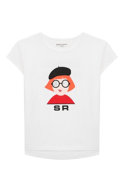 Хлопковая футболка SONIA RYKIEL ENFANT, арт. 20S1TS02, фото 1