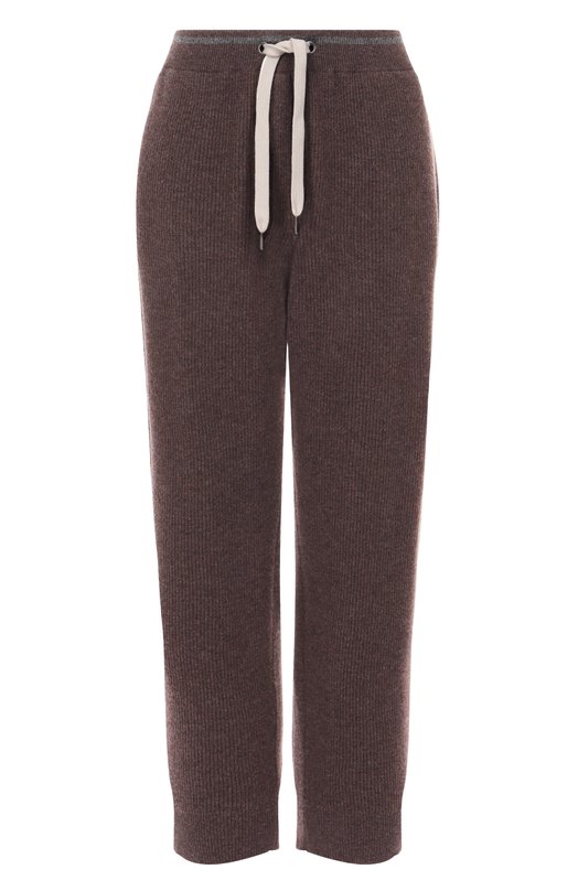 Брюки из шерсти и кашемира Brunello Cucinelli M16222799 Коричневый M16222799