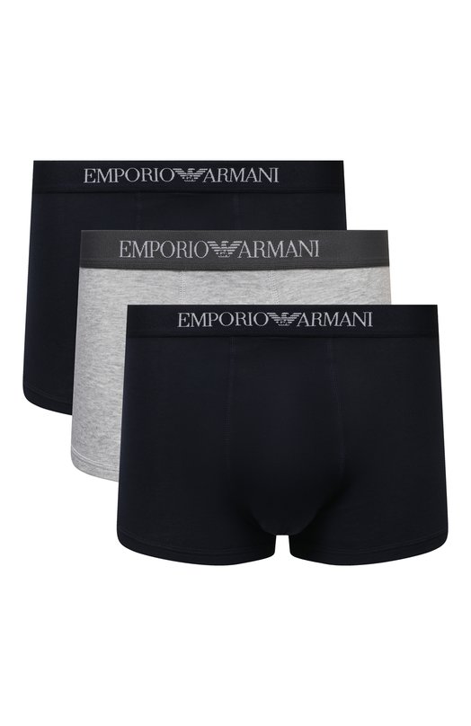 Комплект из трех хлопковых боксеров Emporio Armani 111610/CC722 Разноцветный 111610/CC722