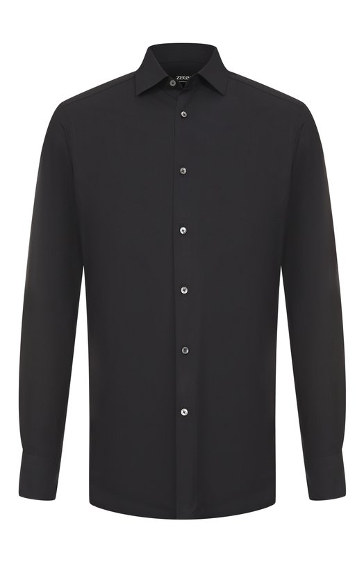 Хлопковая сорочка Zegna 9MS0MT/RCT1069 Синий 9MS0MT/RCT1069