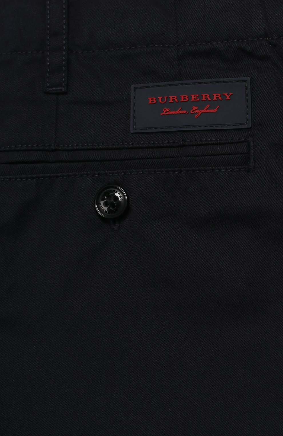 Хлопковые брюки прямого кроя BURBERRY синего цвета по цене 12900 руб., арт. 4063182, фото 3 Хлопковые брюки прямого кроя BURBERRY, арт. 4063182, фото 3