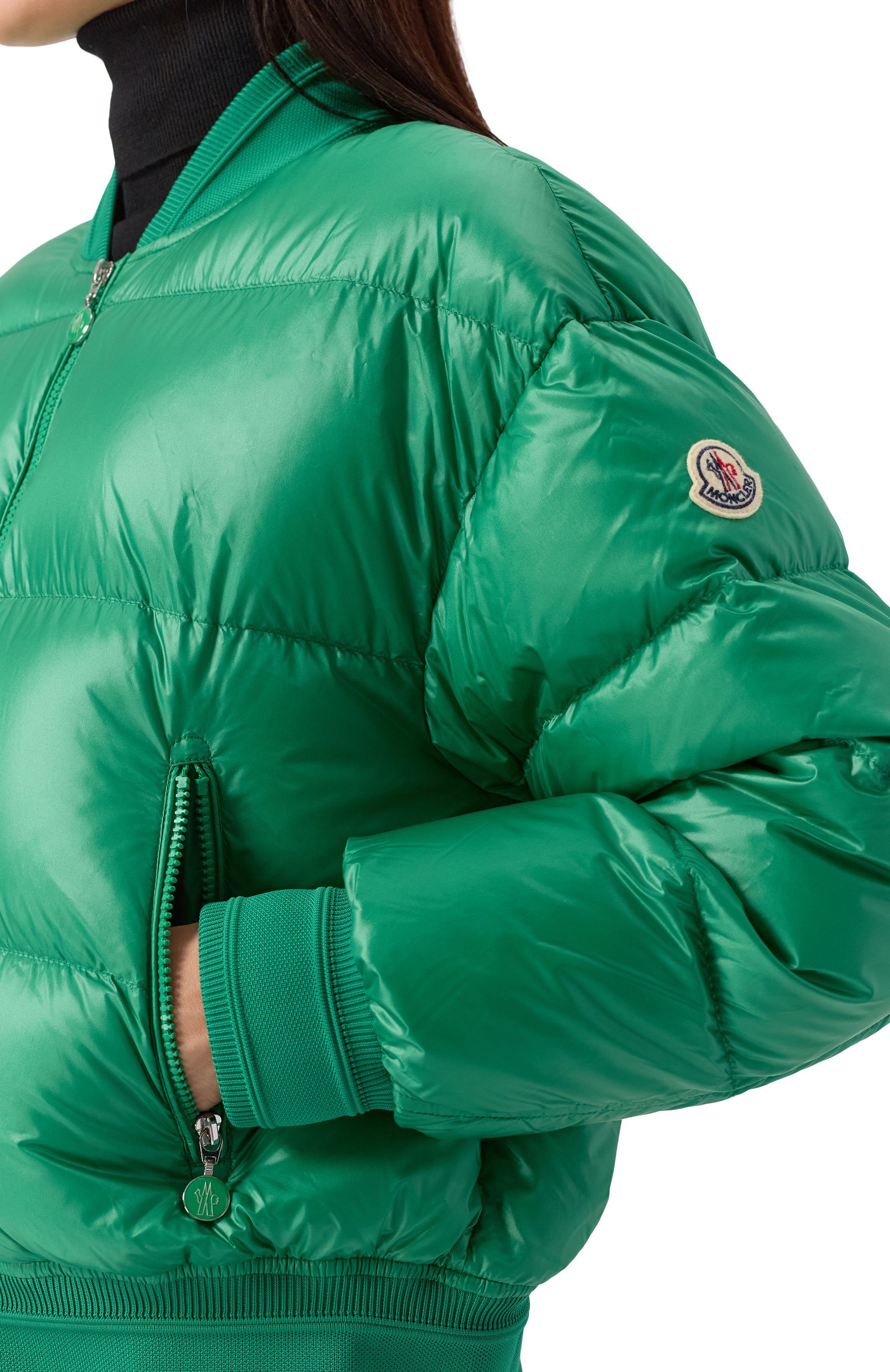 Пуховик merlat MONCLER зеленого цвета по цене 175500 руб., арт. 1A00005/595ZZ, фото 5 Пуховик merlat MONCLER, арт. 1A00005/595ZZ, фото 5