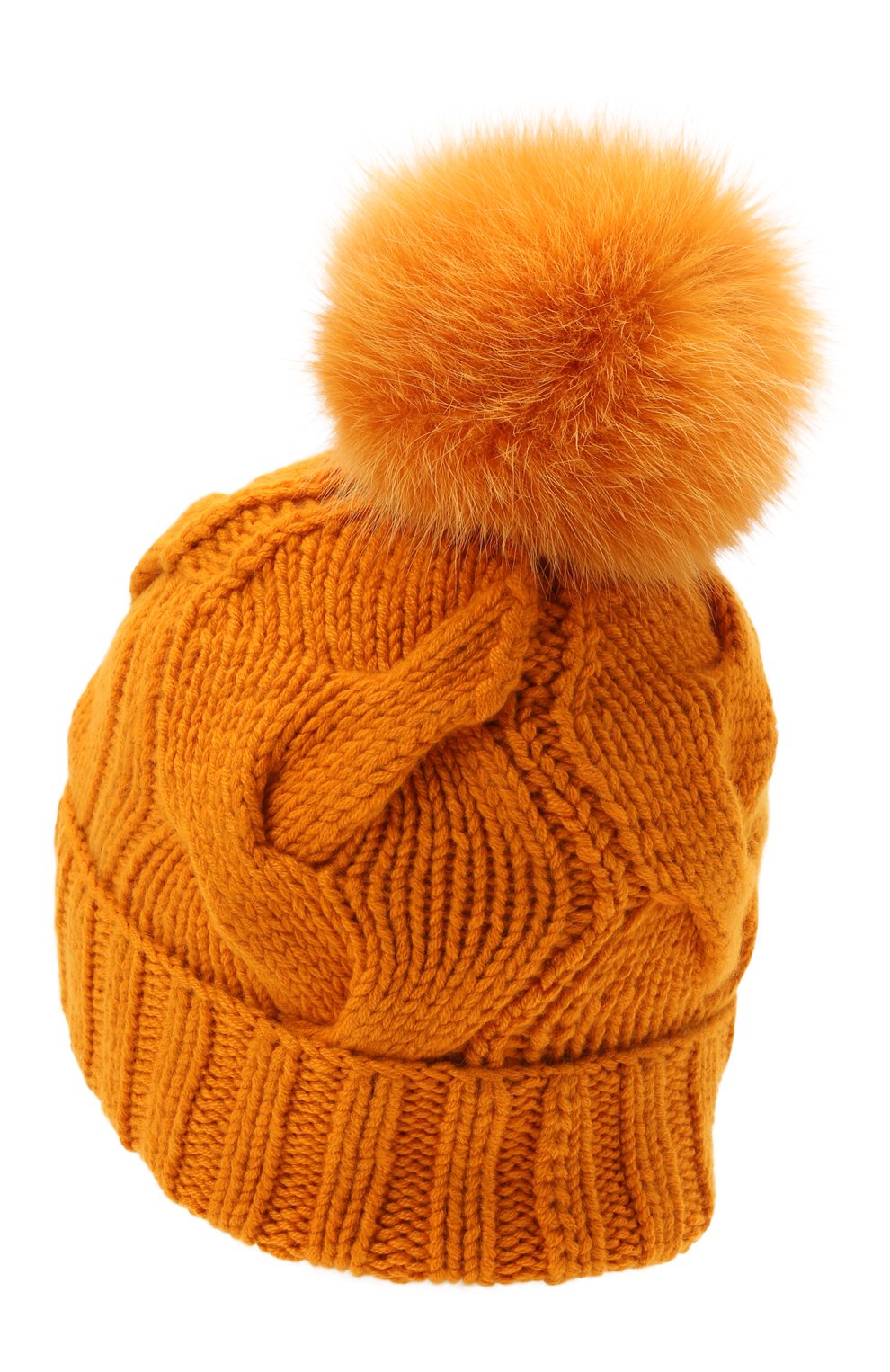Кашемировая шапка courchevel LORO PIANA оранжевого цвета по цене 64350 руб., арт. FAI3621, фото 3 Кашемировая шапка courchevel LORO PIANA, арт. FAI3621, фото 3