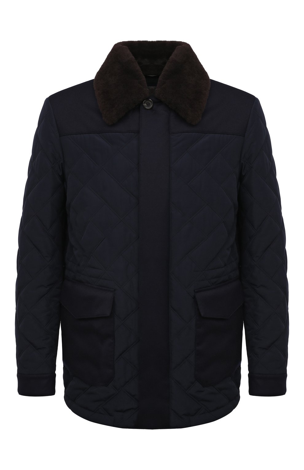 Утепленная куртка с меховой отделкой CANALI, арт. 020326/SG01121, фото 1