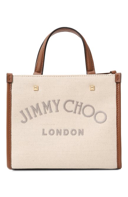 Женский сумка-тоут avenue JIMMY CHOO бежевого цвета по цене 122000 руб., арт. AVENUE T0TE BAG/ | Фото 1