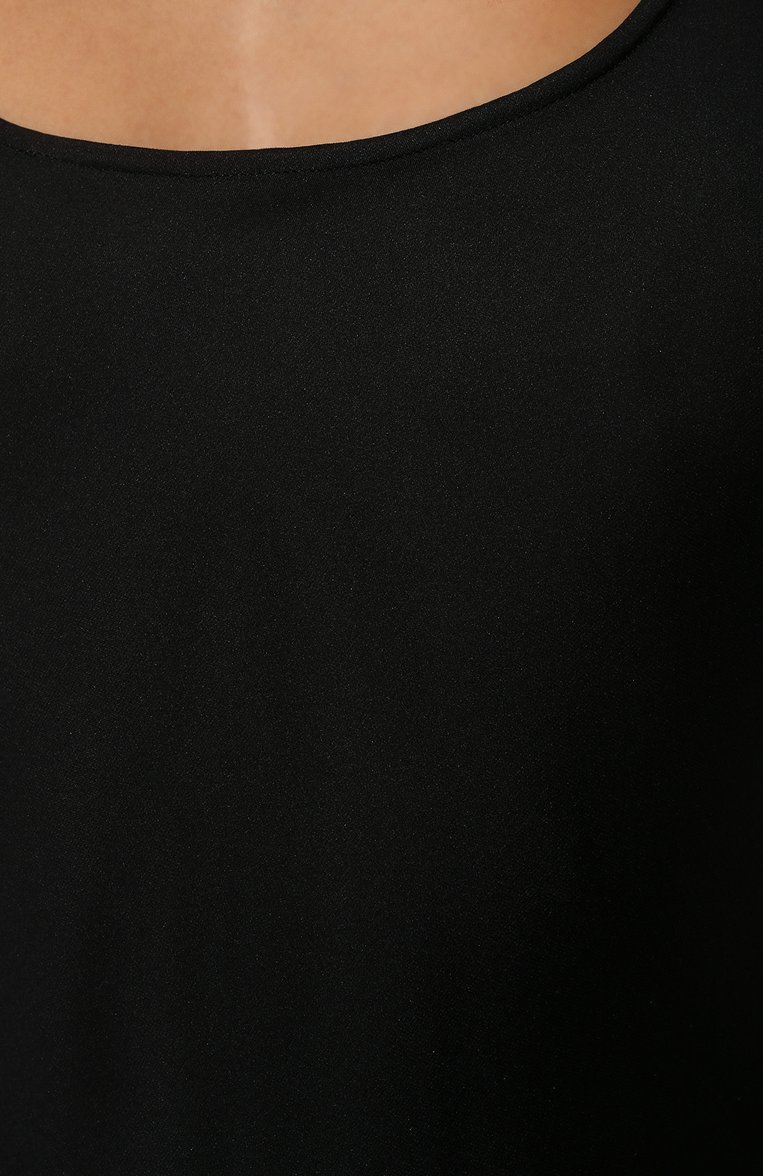 Женский шелковый топ GIORGIO ARMANI черного цвета, арт. 8CHCKZ18/TZ136 | Фото 5 (Кросс-КТ: без рукавов; Материал внешний: Шелк; Рукава: На бретелях; Длина (для топов): Стандартные; Материал сплава: Проставлено; Драгоценные камни: Проставлено; Стили: Кэжуэл)