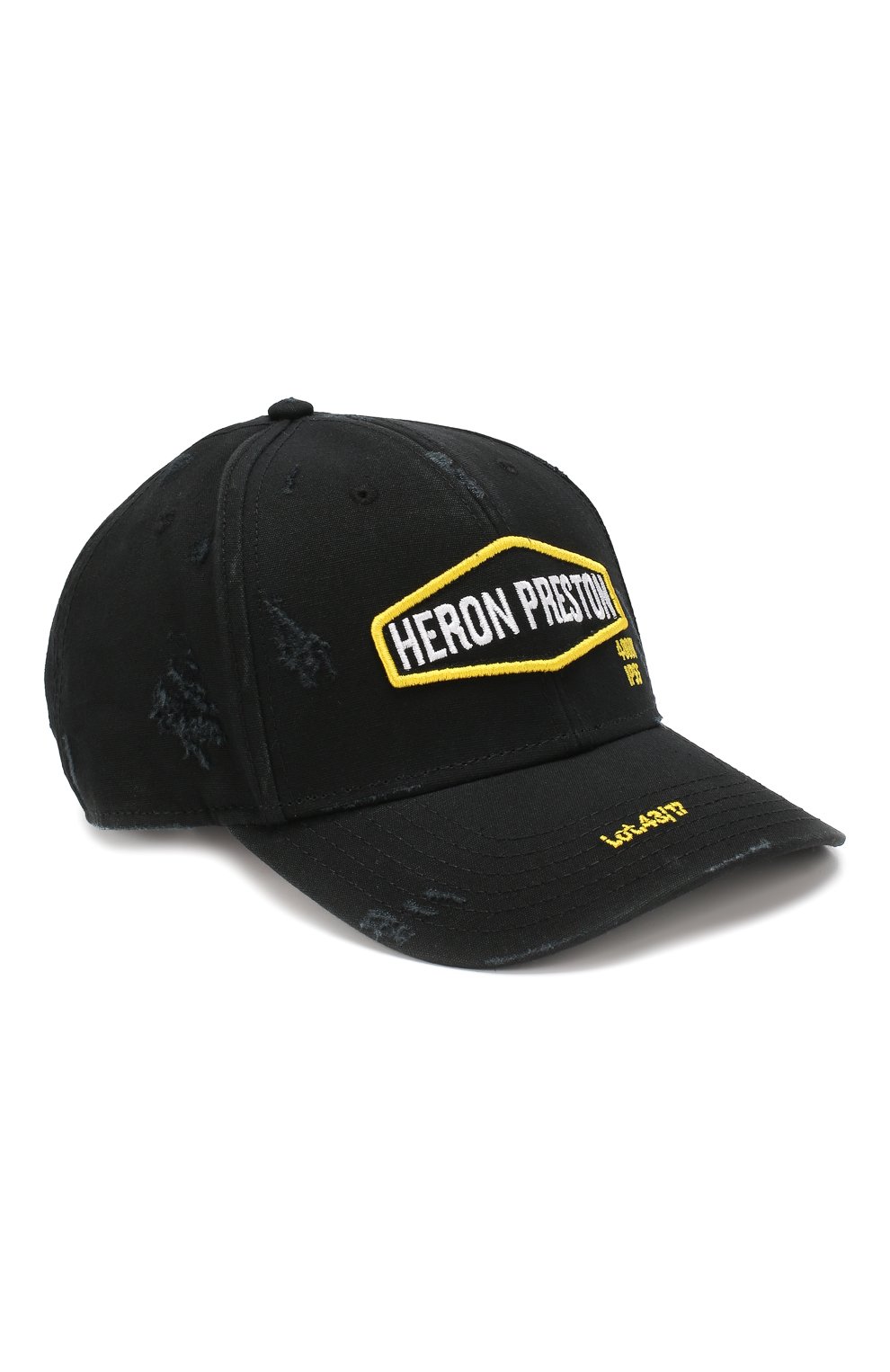 Хлопковая бейсболка HERON PRESTON черного цвета по цене 8855 руб., арт. HMLB001S197660011088, фото 1 Хлопковая бейсболка HERON PRESTON, арт. HMLB001S197660011088, фото 1