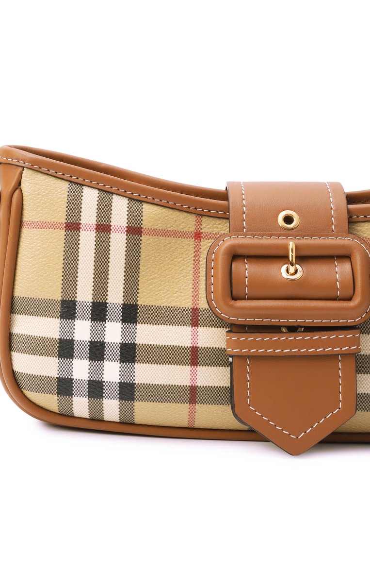 Женская сумка sling BURBERRY бежевого цвета, арт. 8092074 | Фото 3 (Материал: Экокожа; Размер: small; Автоматизация ТО: Проставлено; Автоматизация состава: Проставлено)