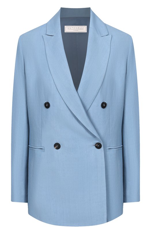 Жакет из вискозы и льна Antonelli Firenze M3128Q/935 Голубой M3128Q/935