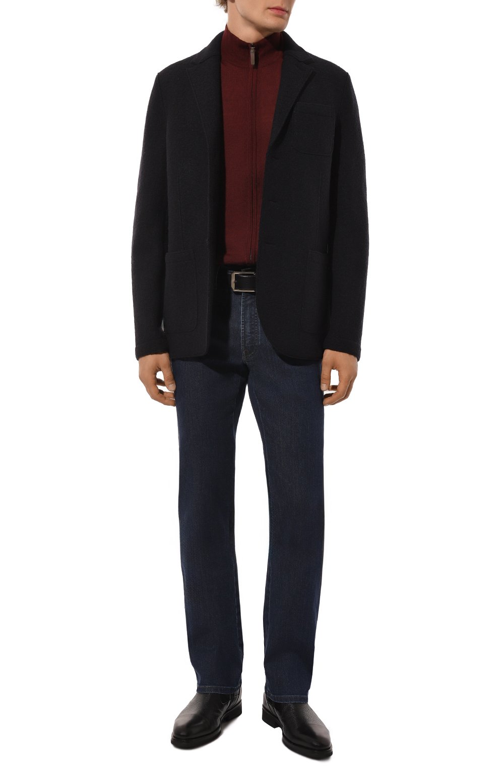 Джинсы BRIONI темно-синего цвета по цене 73750 руб., арт. SPNG0L/09D15, фото 2 Джинсы BRIONI, арт. SPNG0L/09D15, фото 2