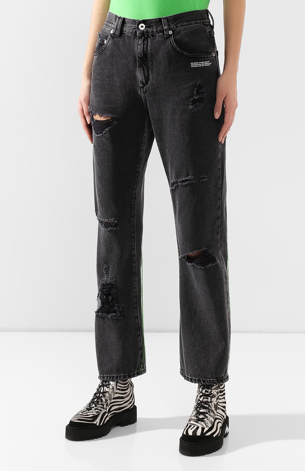 Джинсы с потертостями OFF-WHITE, арт. 0WYA012F197740647540, фото 3