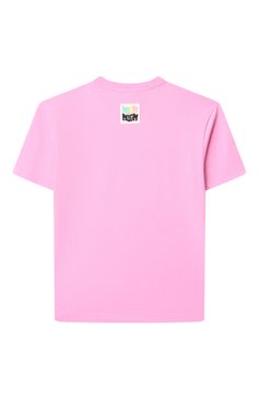 Детская хлопковая футболка MSGM KIDS розового цвета, арт. S5MSJGTH241 | Фото 2 (Материал сплава: Проставлено; Драгоценные камни: Проставлено; Рукава: Короткие; Девочки Кросс-КТ: футболка-одежда, Футболка-спорт; Материал внешний: Хлопок; Ростовка одежда: 6 лет | 116 см, 12 лет | 152 см, 8 лет | 128 см, 10 - 11 лет | 140 - 146см, 16 лет | 164 см)