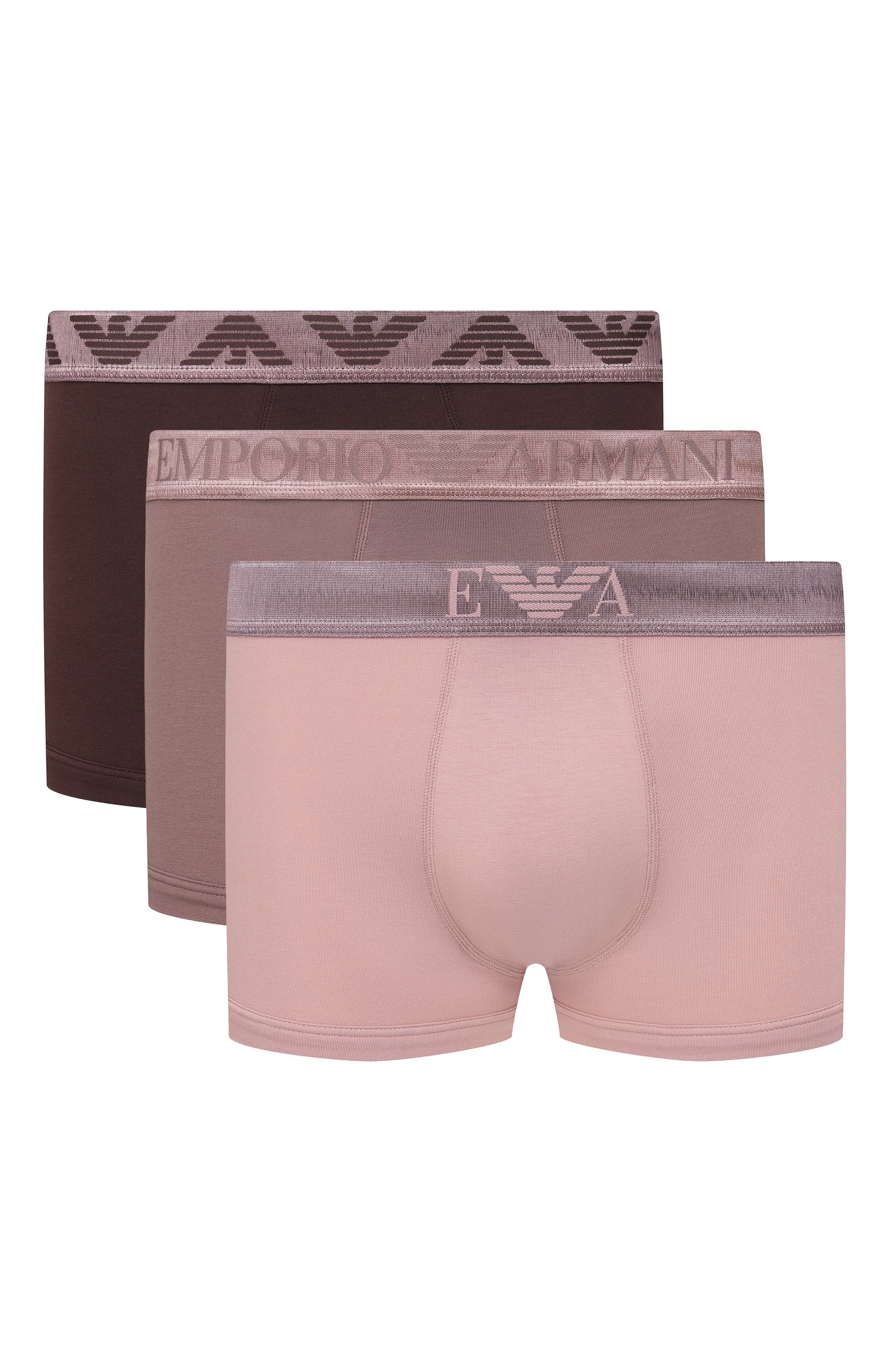 Комплект из трех боксеров EMPORIO ARMANI розового цвета по цене 7440 руб., арт. EM000259/AF18886, фото 1 Комплект из трех боксеров EMPORIO ARMANI, арт. EM000259/AF18886, фото 1