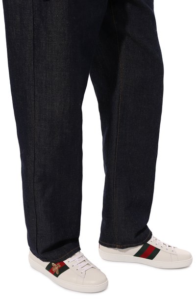 Кожаные кеды new ace GUCCI, арт. 429446 A38G0, фото 3