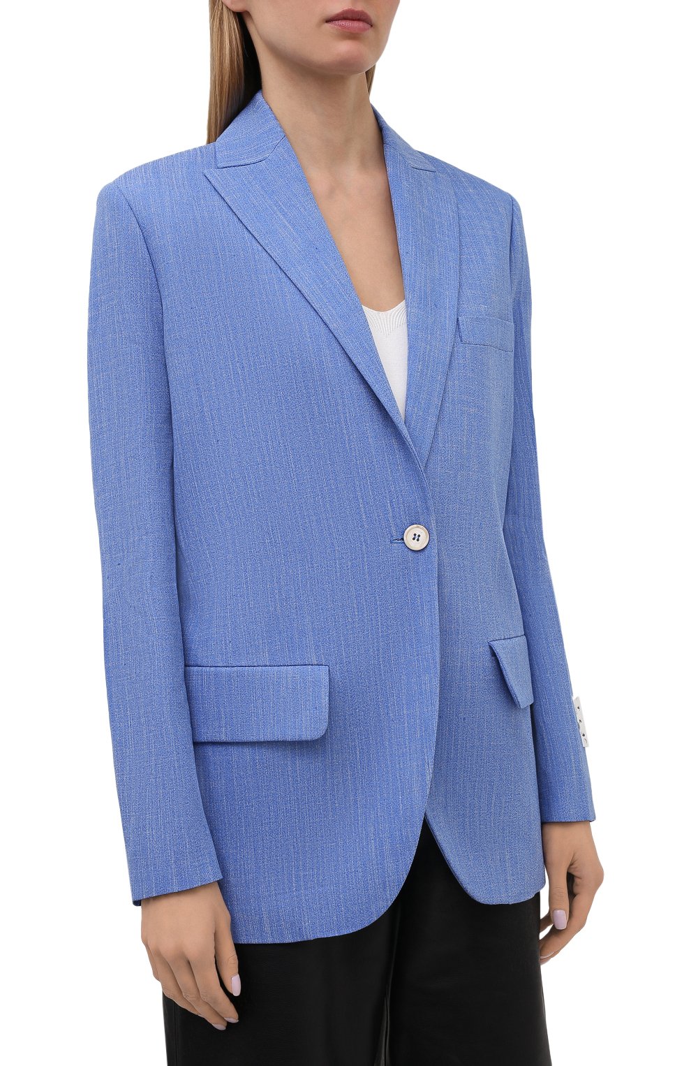 Жакет изо льна и вискозы OFF-WHITE, арт. 0WEF064S21FAB001, фото 3