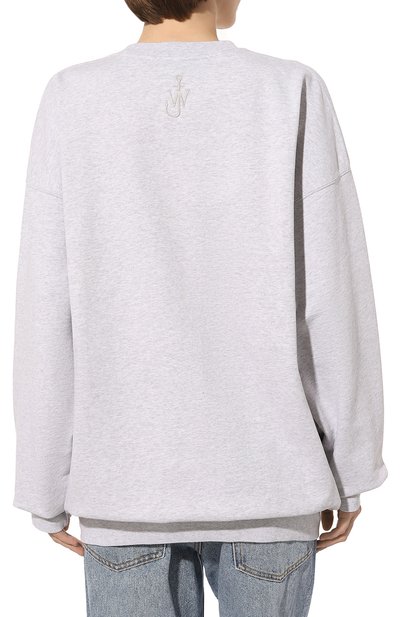Хлопковый свитшот JW ANDERSON серого цвета по цене 39950 руб., арт. JW0206/PG1598, фото 4 Хлопковый свитшот JW ANDERSON, арт. JW0206/PG1598, фото 4