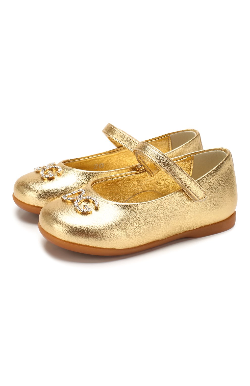Кожаные балетки DOLCE & GABBANA, арт. D20057/A6C66/19-28, фото 1