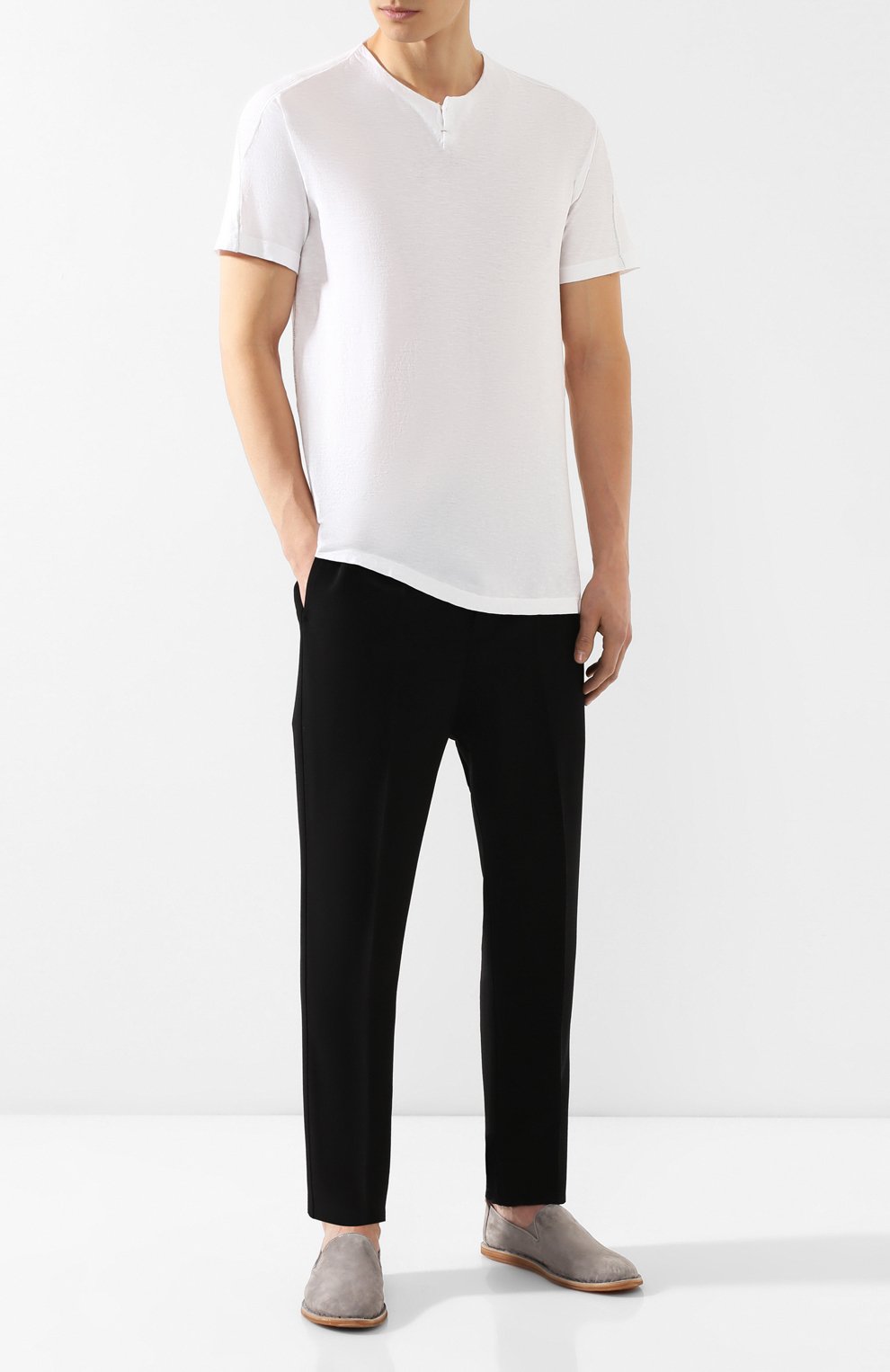 Замшевые слиперы OFFICINE CREATIVE серого цвета по цене 48300 руб., арт. FLAT/001/KASHMIR, фото 2 Замшевые слиперы OFFICINE CREATIVE, арт. FLAT/001/KASHMIR, фото 2