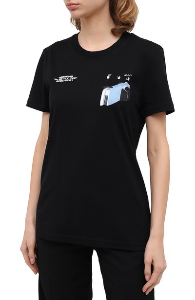 Хлопковая футболка OFF-WHITE, арт. 0WAA049F20JER0131001, фото 3