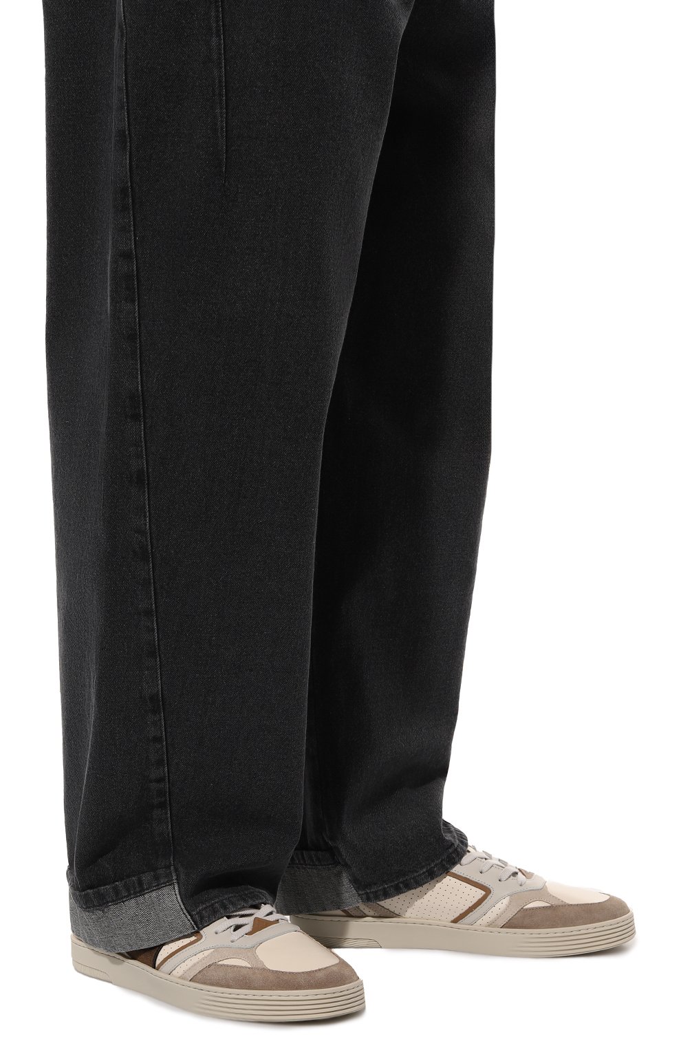 Кожаные кеды step FENDI, арт. 7E1631/A1GV, фото 3