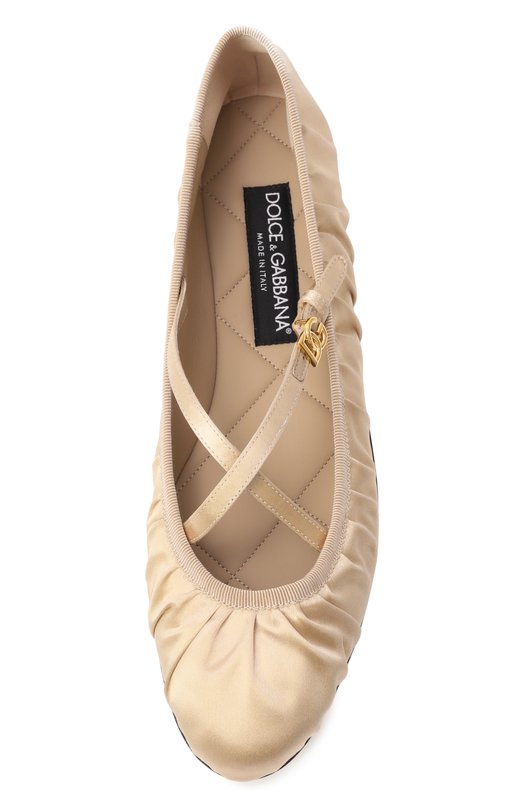 Текстильные балетки Vally Dolce & Gabbana CB0258/AD160 Бежевый  CB0258/AD160 Фото 6