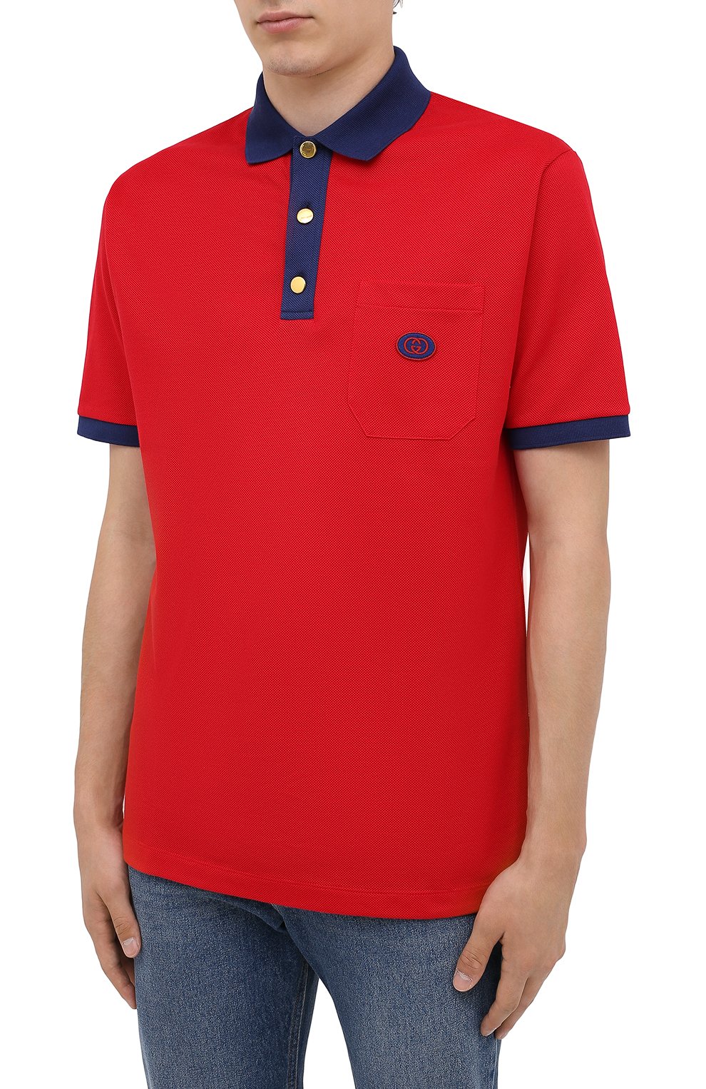 Хлопковое поло GUCCI, арт. 625323/XJCNZ, фото 3