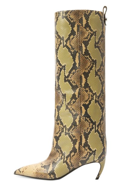 Кожаные сапоги lea 65 THE ATTICO хаки цвета по цене 144500 руб., арт. 251WSH00879/LBT003PR, фото 4 Кожаные сапоги lea 65 THE ATTICO, арт. 251WSH00879/LBT003PR, фото 4