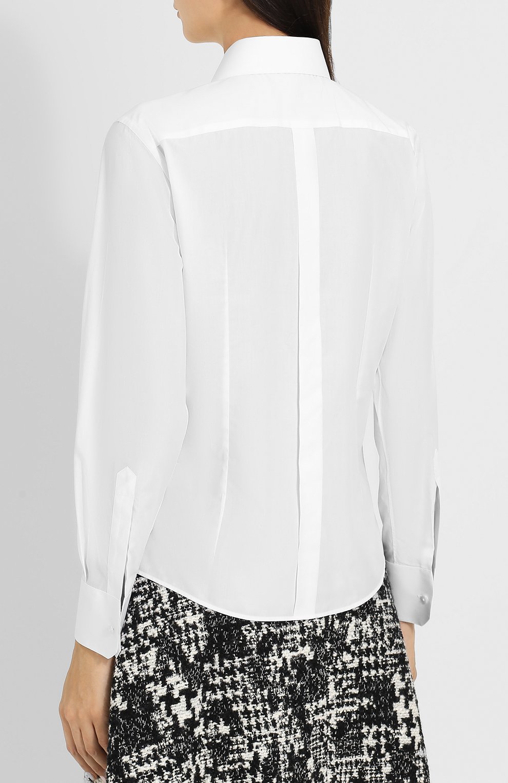 Однотонная хлопковая блуза DOLCE & GABBANA, арт. F5J86T/FU5K9, фото 4