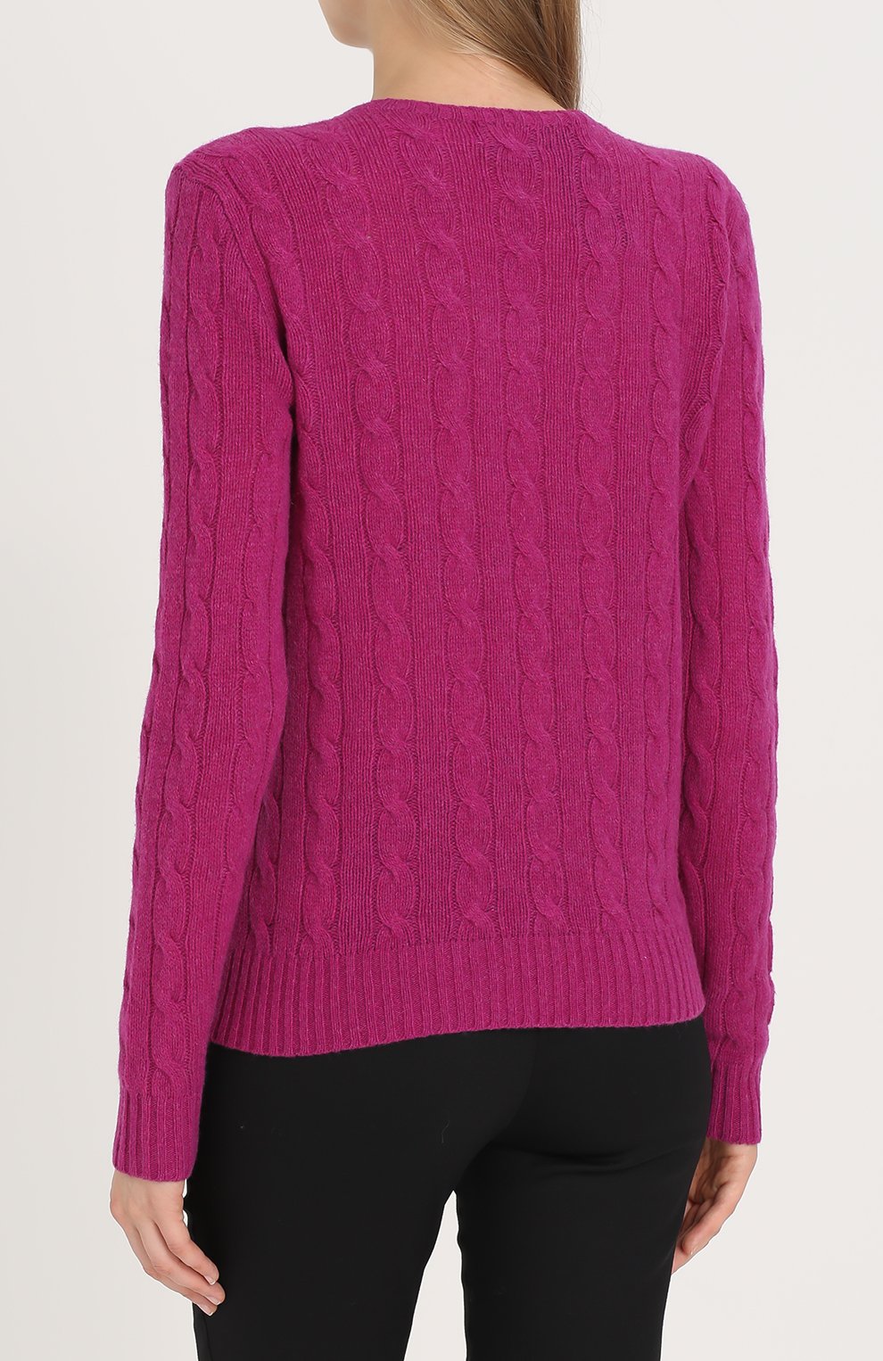 Шерстяной пуловер POLO RALPH LAUREN фуксия цвета по цене 21800 руб., арт. 211525764, фото 4 Шерстяной пуловер POLO RALPH LAUREN, арт. 211525764, фото 4