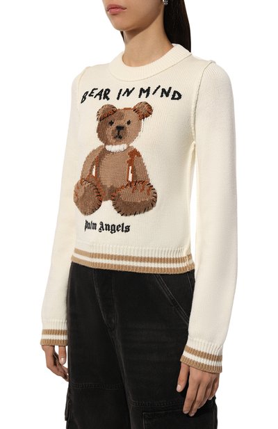 Шерстяной пуловер PALM ANGELS, арт. PWHE070F24KNI001, фото 3