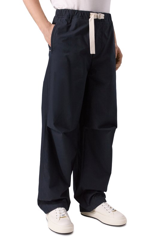 Хлопковые брюки Jil Sander J47KA0268-J45296 Синий  J47KA0268-J45296 Фото 3