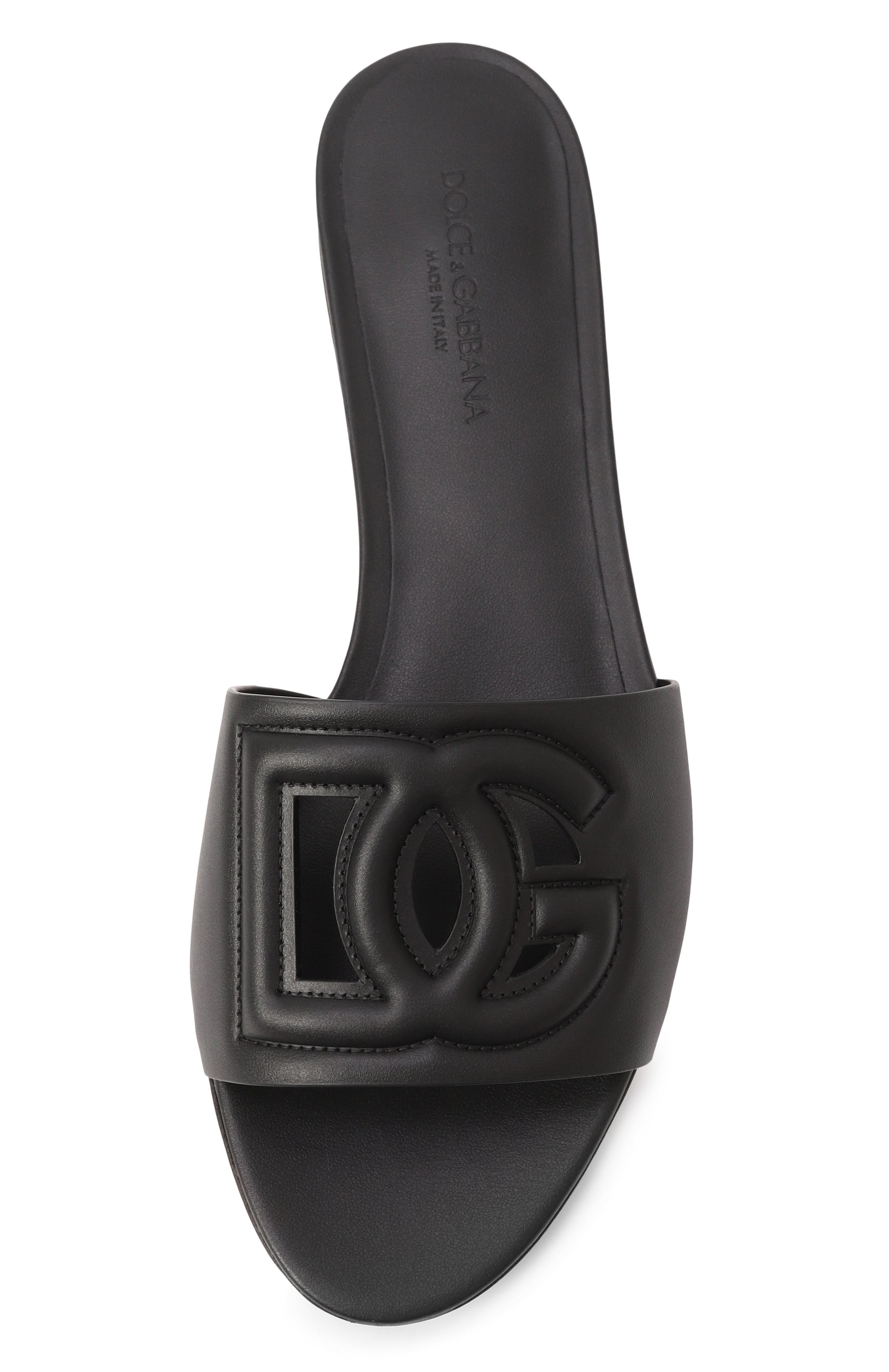 Кожаные шлепанцы bianca DOLCE & GABBANA, арт. CQ0436/AY329, фото 6