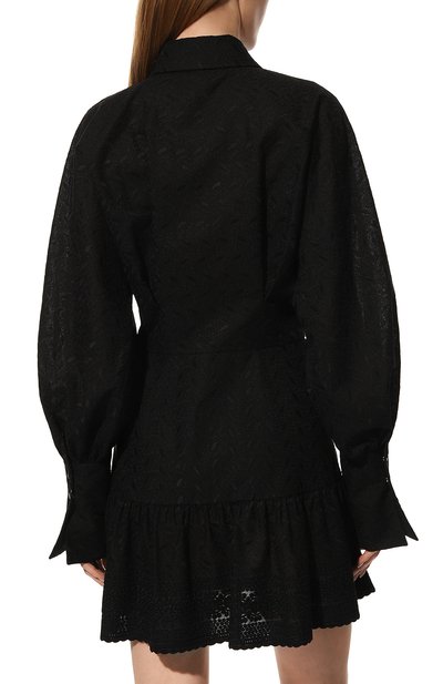 Хлопковое платье YANA DRESS черного цвета по цене 109000 руб., арт. 4-23/5-200-2952, фото 4 Хлопковое платье YANA DRESS, арт. 4-23/5-200-2952, фото 4