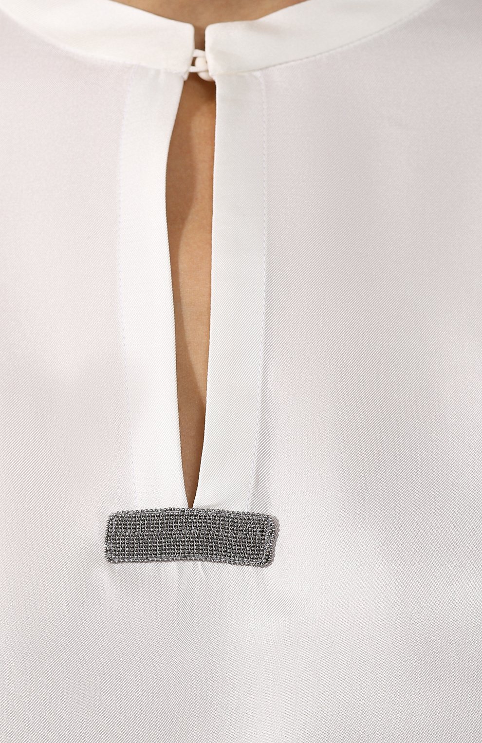 Однотонный топ из шелка BRUNELLO CUCINELLI, арт. MA986Q2611, фото 5