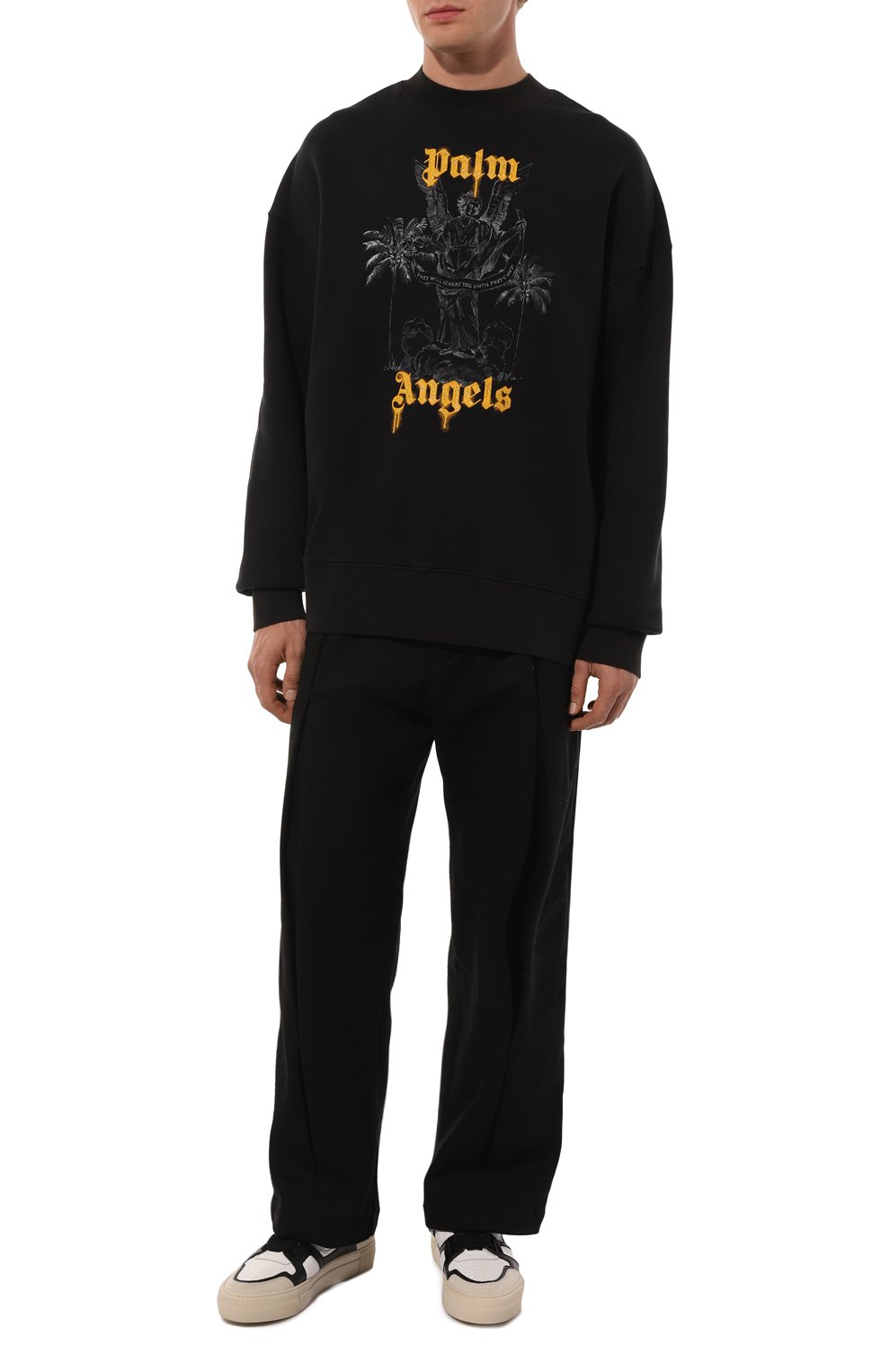 Хлопковый свитшот PALM ANGELS, арт. PMBA026F24FLE006, фото 2