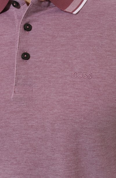 Хлопковое поло BOSS, арт. 50531352, фото 5