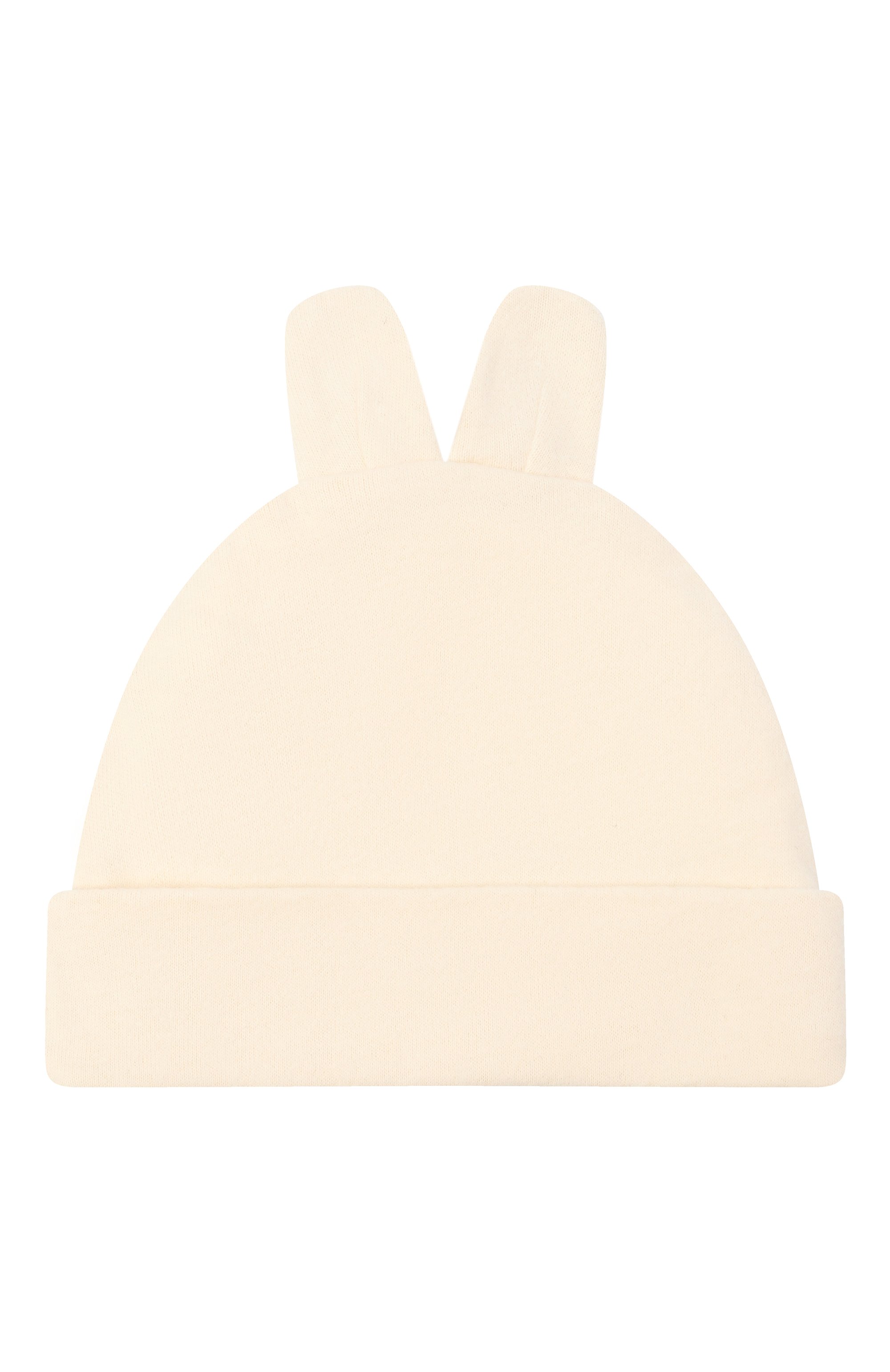 Хлопковая шапка EMPORIO ARMANI кремового цвета по цене 11200 руб., арт. EY000135/AF16395, фото 2 Хлопковая шапка EMPORIO ARMANI, арт. EY000135/AF16395, фото 2