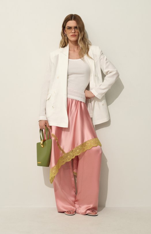 Атласная юбка Dries Van Noten 251-010802-1032 Розовый  251-010802-1032 Фото 7