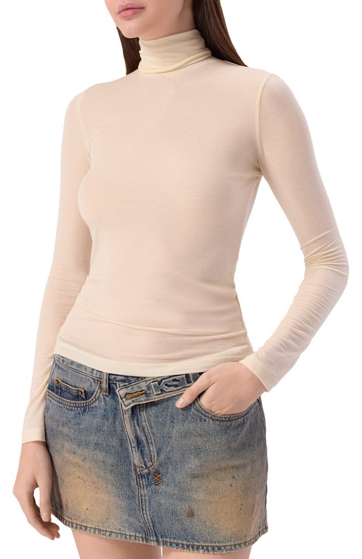 Водолазка из лиоцелла Pascale Agolde A72381618 Кремовый  A72381618 Фото 3