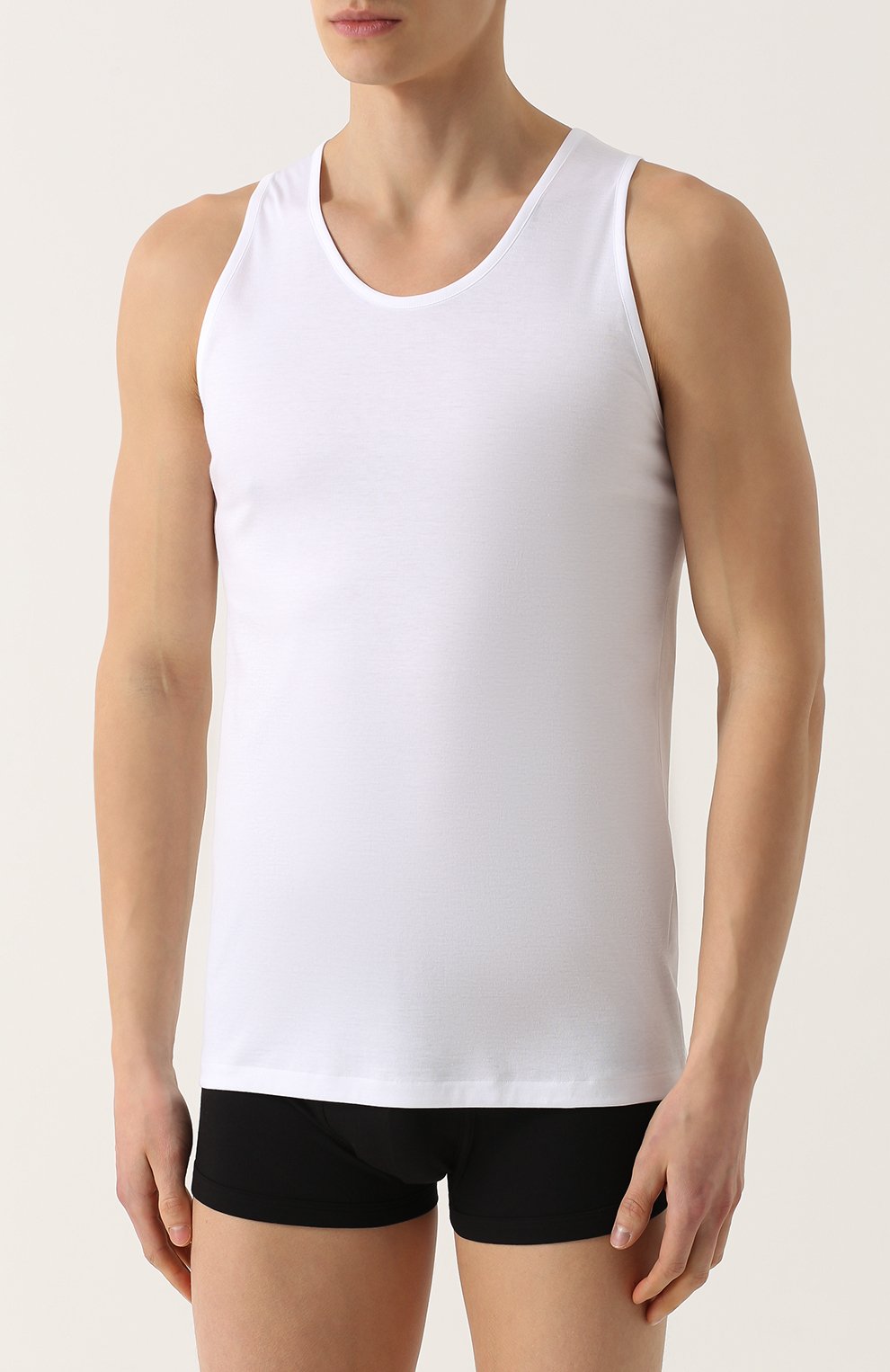 Хлопковая майка ZIMMERLI белого цвета по цене 21750 руб., арт. 286/1440, фото 3 Хлопковая майка ZIMMERLI, арт. 286/1440, фото 3
