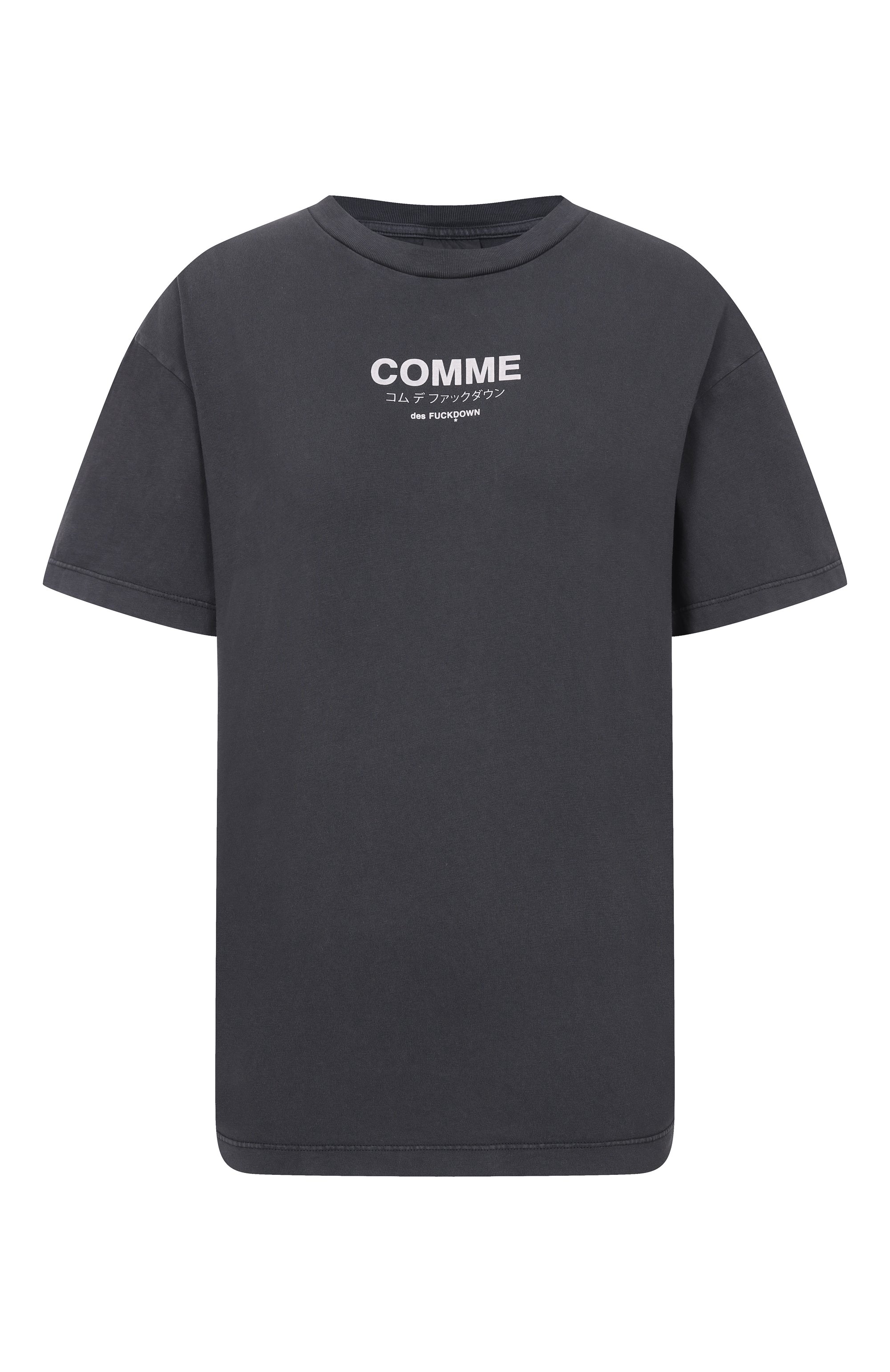 Хлопковая футболка COMME DES FUCKDOWN черного цвета по цене 8710 руб., арт. CFABW01582, фото 1 Хлопковая футболка COMME DES FUCKDOWN, арт. CFABW01582, фото 1