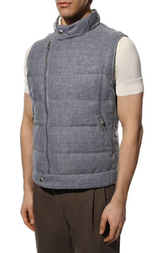 Пуховый жилет Brunello Cucinelli MD4951283 Синий  MD4951283 Фото 3