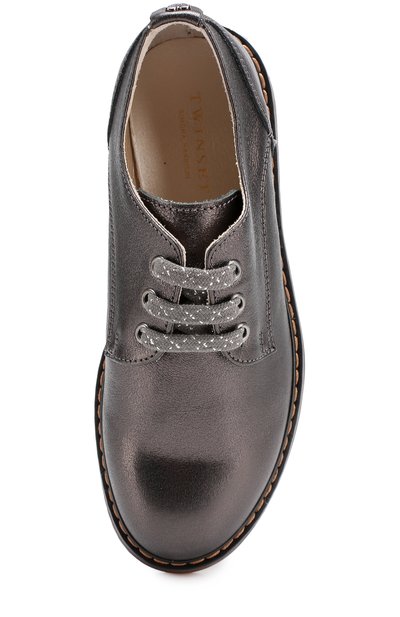 Дерби из металлизированной кожи TWINSET, арт. HA78AE/27-34, фото 4