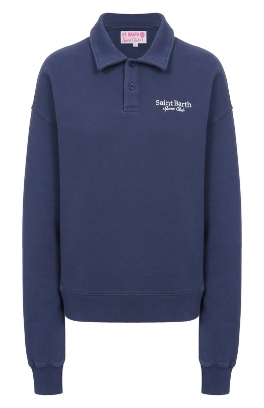 Хлопковое поло MC2 Saint Barth BENE001-02983I/BERENICE Синий BENE001-02983I/BERENICE