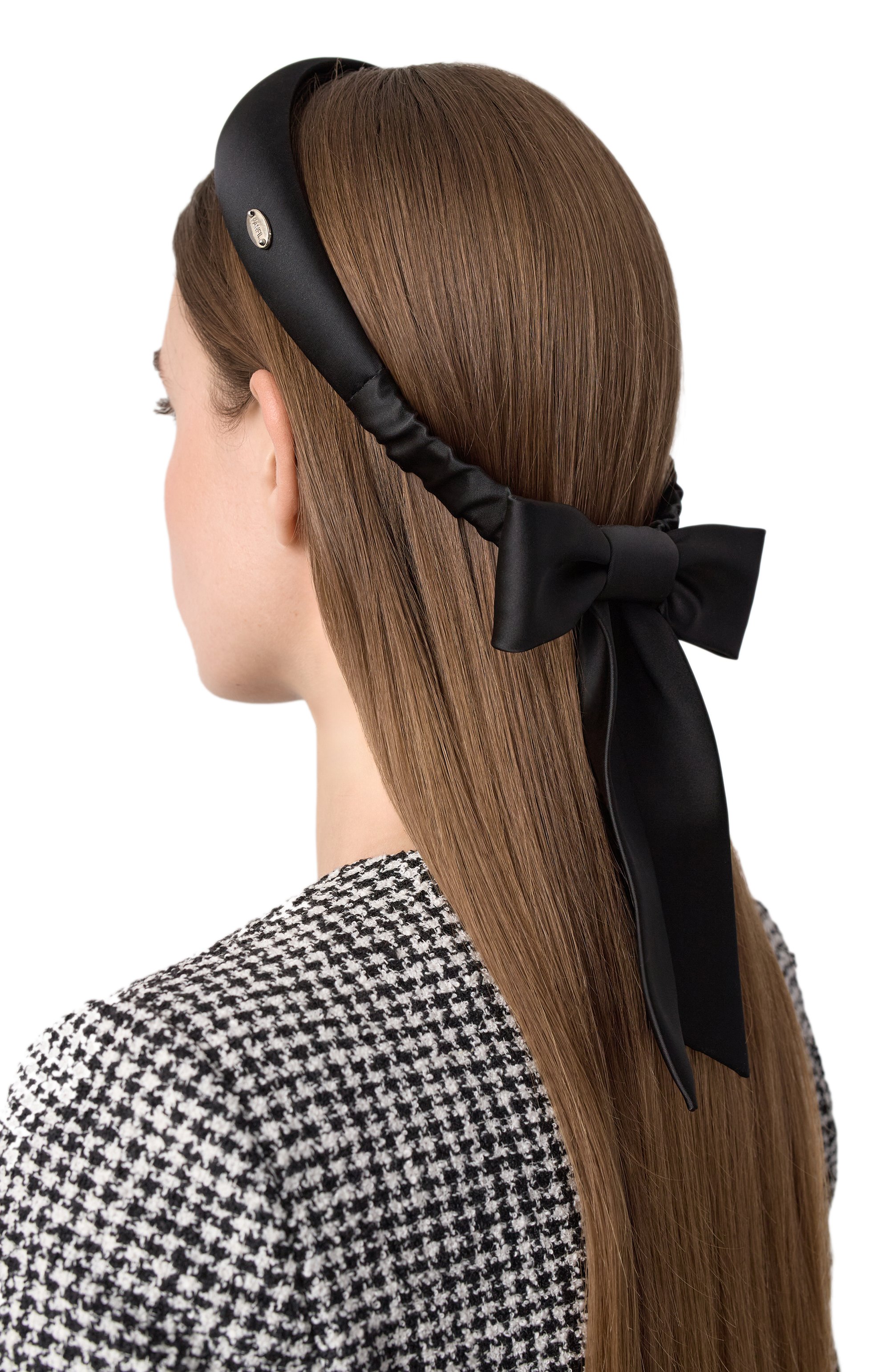 Ободок для волос PANFIL черного цвета по цене 14000 руб., арт. 0-BND-BL, фото 2 Ободок для волос PANFIL, арт. 0-BND-BL, фото 2