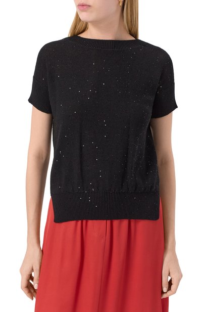 Хлопковый пуловер LORENA ANTONIAZZI, арт. P25124TM29A/3049, фото 3