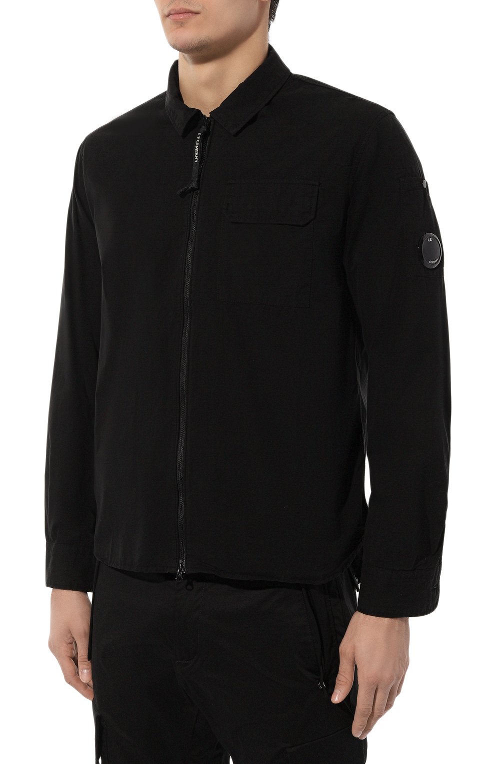 Хлопковая рубашка C.P. COMPANY черного цвета по цене 33350 руб., арт. 16CMSH158A002824G, фото 3 Хлопковая рубашка C.P. COMPANY, арт. 16CMSH158A002824G, фото 3